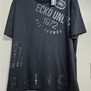 Ecko Unlimited Men’s XL Black Graphic Logo Design Skater T-Shirt
